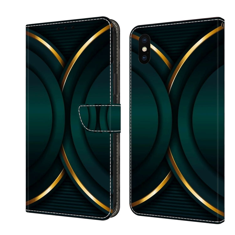 Crystal 3D Shockproof Protective Leather Phone Case, For iPhone X / XS