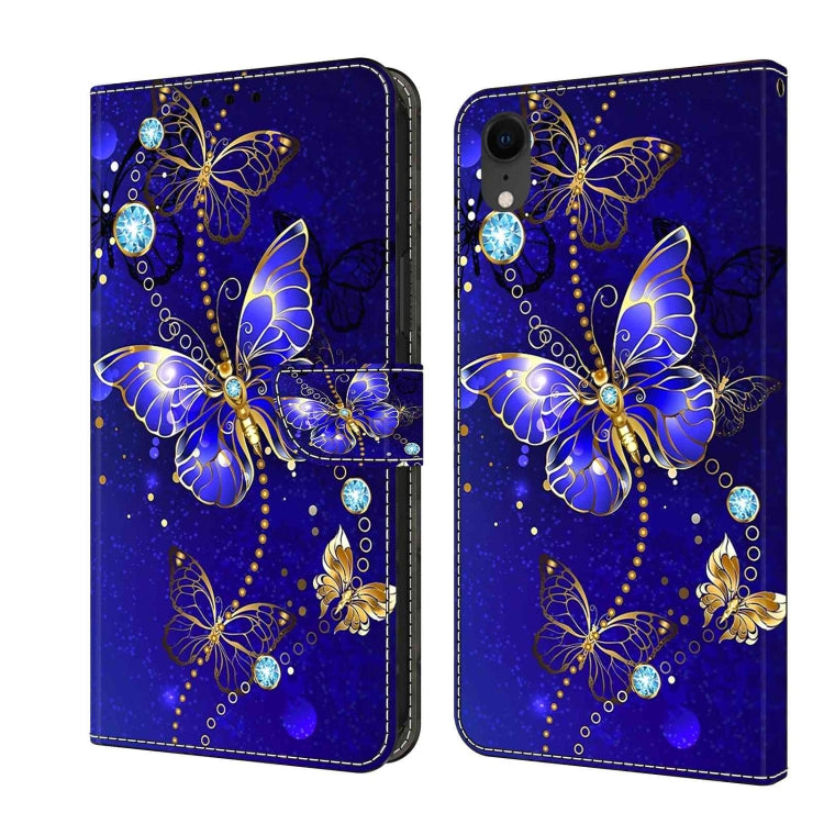 Crystal 3D Shockproof Protective Leather Phone Case, For iPhone XR