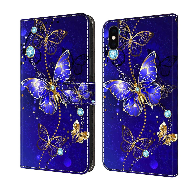 Crystal 3D Shockproof Protective Leather Phone Case, For iPhone XS Max