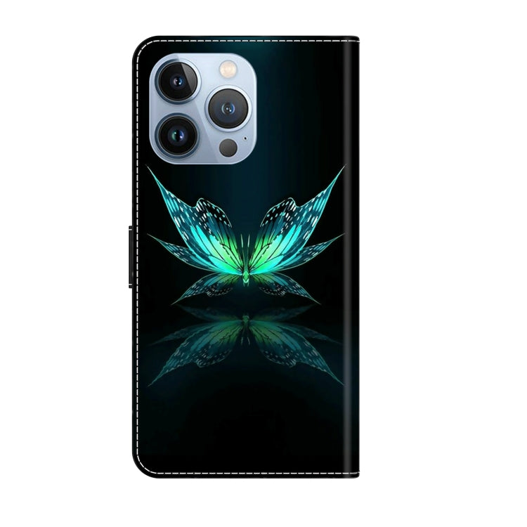 Crystal 3D Shockproof Protective Leather Phone Case, For iPhone 15 Pro Max