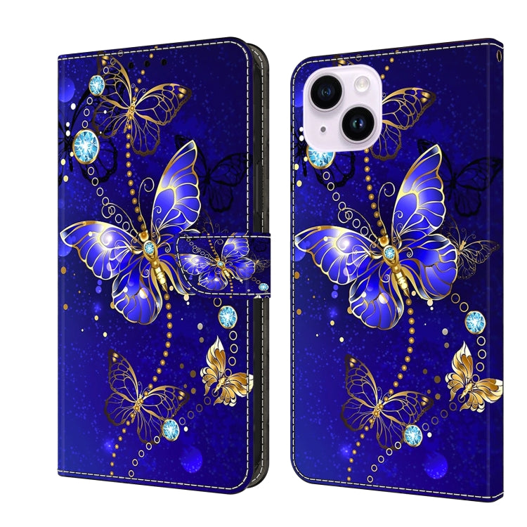 Crystal 3D Shockproof Protective Leather Phone Case, For iPhone 15 Plus