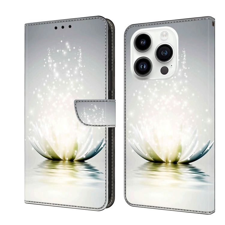 Crystal 3D Shockproof Protective Leather Phone Case, For iPhone 15 Pro
