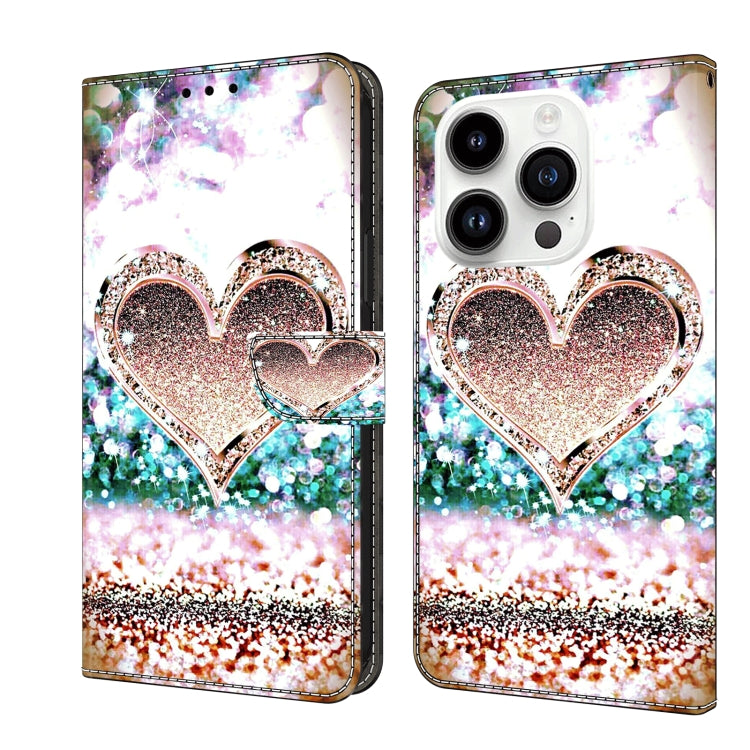 Crystal 3D Shockproof Protective Leather Phone Case, For iPhone 13 / 14