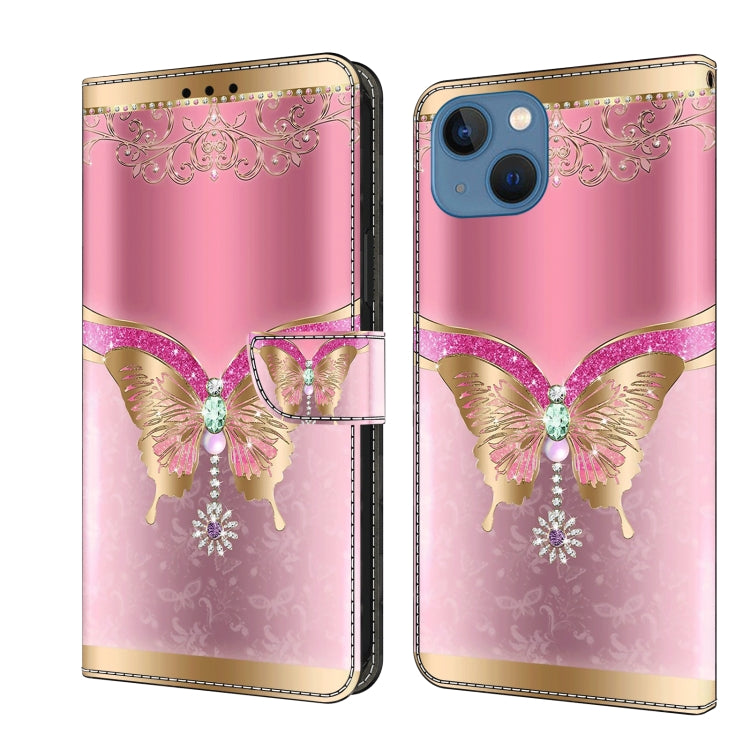 Crystal 3D Shockproof Protective Leather Phone Case, For iPhone 14 Pro Max