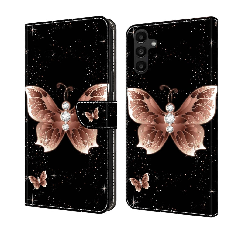 Crystal 3D Shockproof Protective Leather Phone Case, For Samsung Galaxy A14 4G / 5G