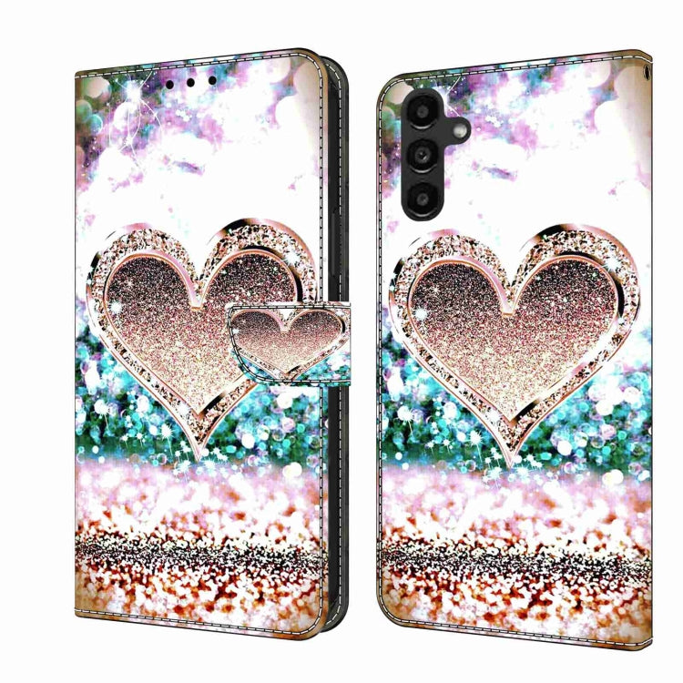 Crystal 3D Shockproof Protective Leather Phone Case, For Samsung Galaxy A14 4G / 5G
