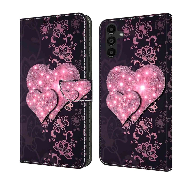 Crystal 3D Shockproof Protective Leather Phone Case, For Samsung Galaxy A14 4G / 5G