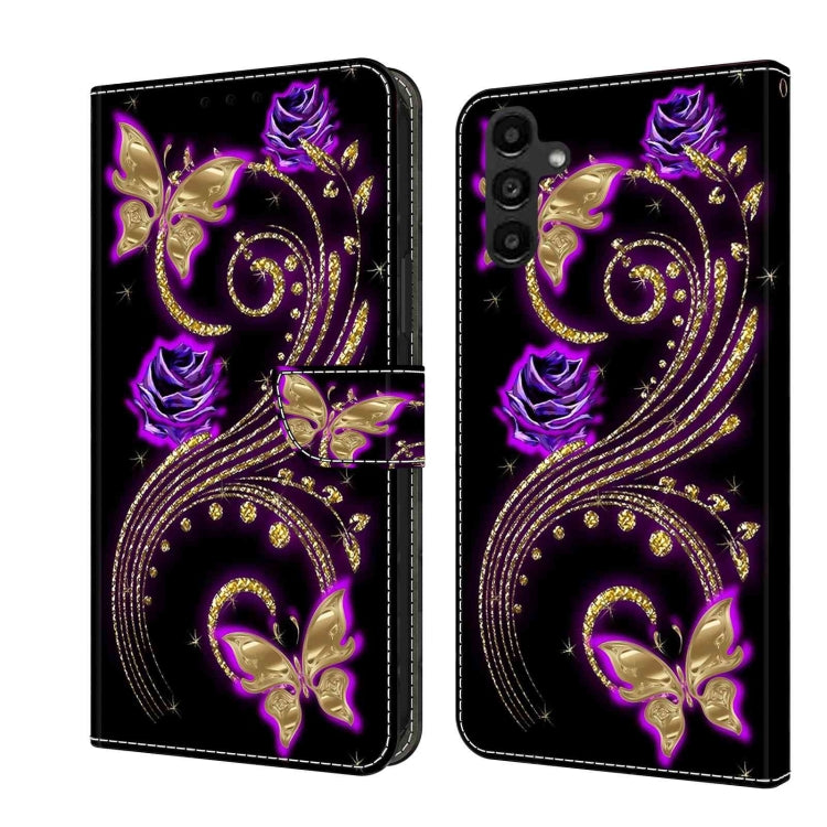 Crystal 3D Shockproof Protective Leather Phone Case, For Samsung Galaxy A14 4G / 5G