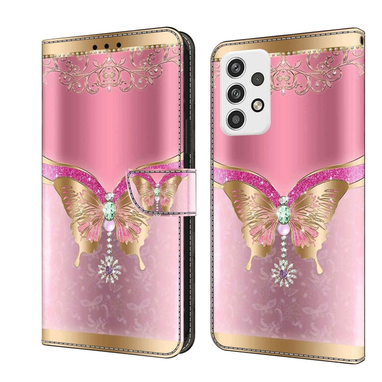 Crystal 3D Shockproof Protective Leather Phone Case, For Samsung Galaxy A23 5G