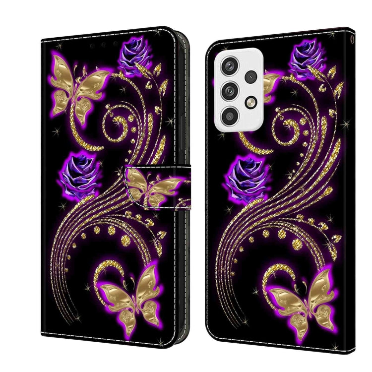 Crystal 3D Shockproof Protective Leather Phone Case, For Samsung Galaxy A23 5G