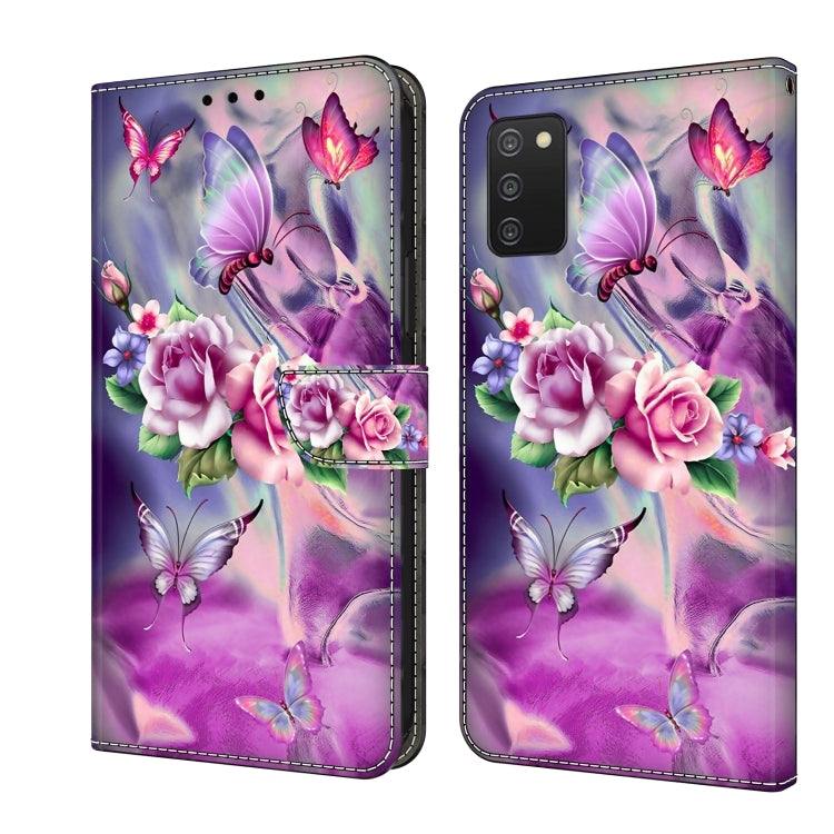 Crystal 3D Shockproof Protective Leather Phone Case, For Samsung Galaxy A03s