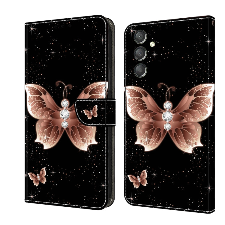 Crystal 3D Shockproof Protective Leather Phone Case, For Samsung Galaxy A24