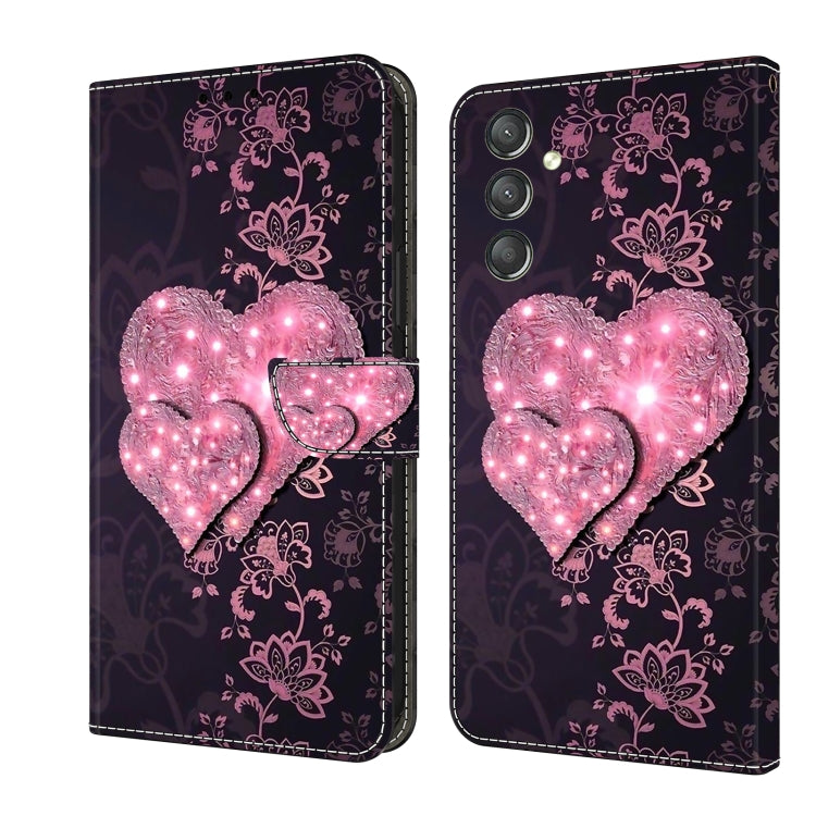 Crystal 3D Shockproof Protective Leather Phone Case, For Samsung Galaxy A24