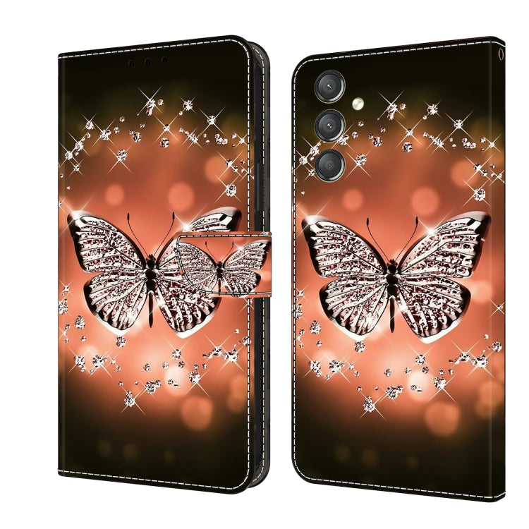 Crystal 3D Shockproof Protective Leather Phone Case, For Samsung Galaxy A24