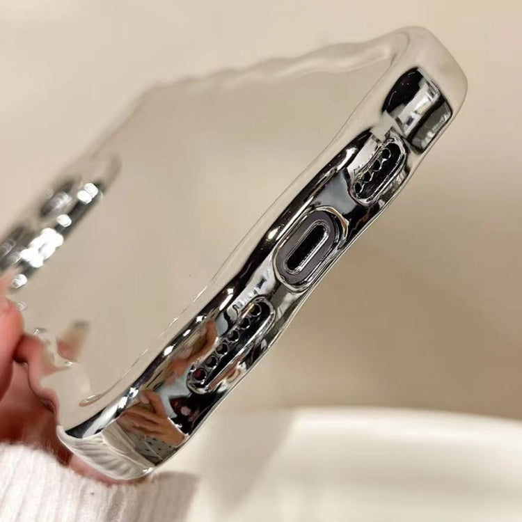 Electroplated Mirror Waves Silicone Phone Case, For iPhone 14 Plus, For iPhone 14, For iPhone 14 Pro, For iPhone 14 Pro Max, For iPhone 13 Pro Max, For iPhone 13 Pro, For iPhone 13, For iPhone 12, For iPhone 12 Pro Max, For iPhone 12 Pro���������������...