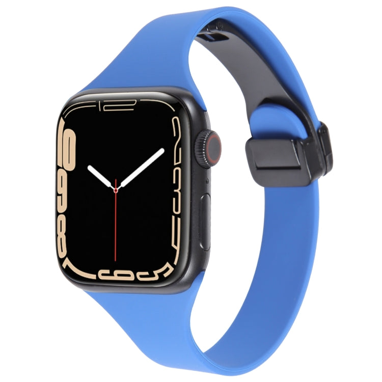 Magnetic Buckle Slim Silicone Watch Band, For Apple Watch Series 7 41mm