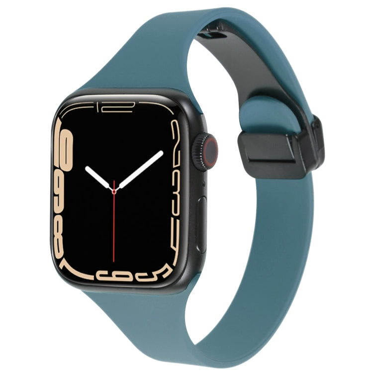 Bracelet de montre fin en silicone avec boucle magnétique pour Apple Watch SE 40 mm