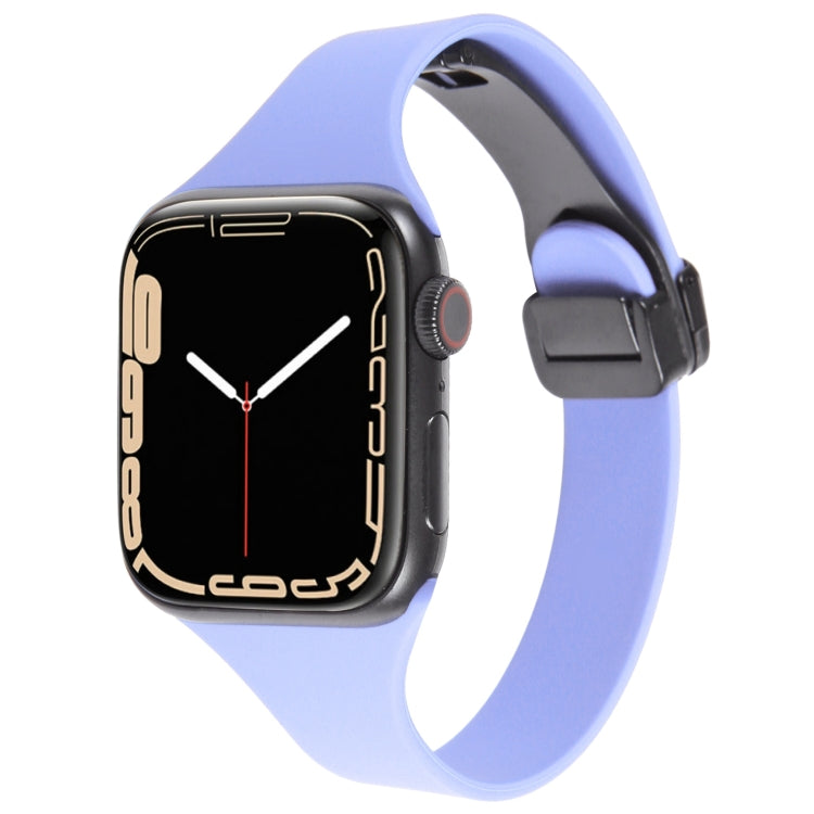 Magnetic Buckle Slim Silicone Watch Band, For Apple Watch SE 2023 44mm