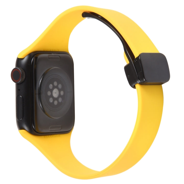 Magnetic Buckle Slim Silicone Watch Band, For Apple Watch Series 9 45mm