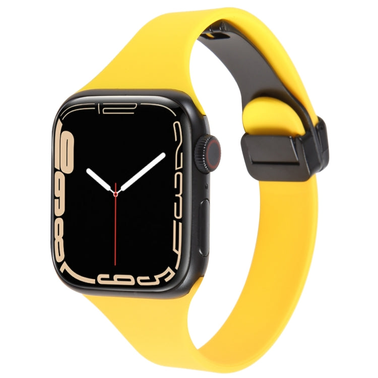 Magnetic Buckle Slim Silicone Watch Band, For Apple Watch Series 9 45mm