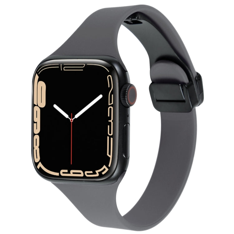 Magnetic Buckle Slim Silicone Watch Band, For Apple Watch Series 9 45mm