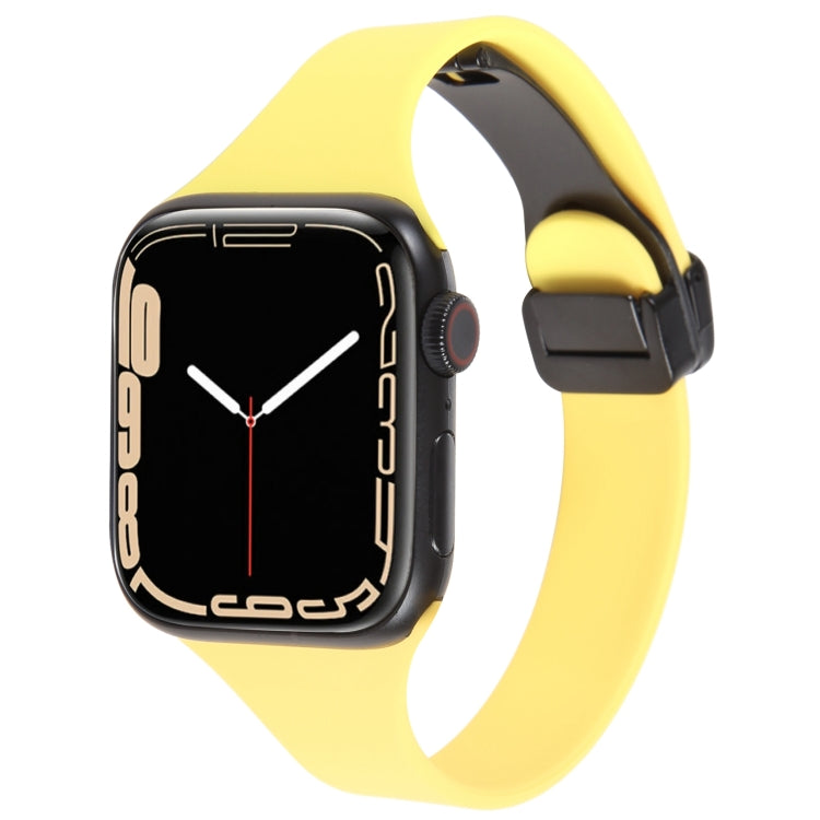 Magnetic Buckle Slim Silicone Watch Band, For Apple Watch Series 9 45mm