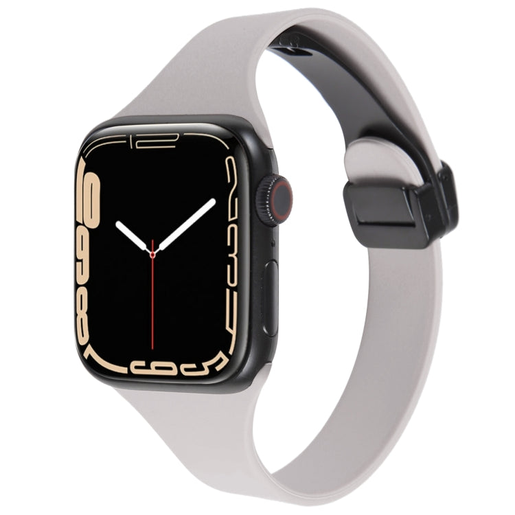 Magnetic Buckle Slim Silicone Watch Band, For Apple Watch Series 9 45mm