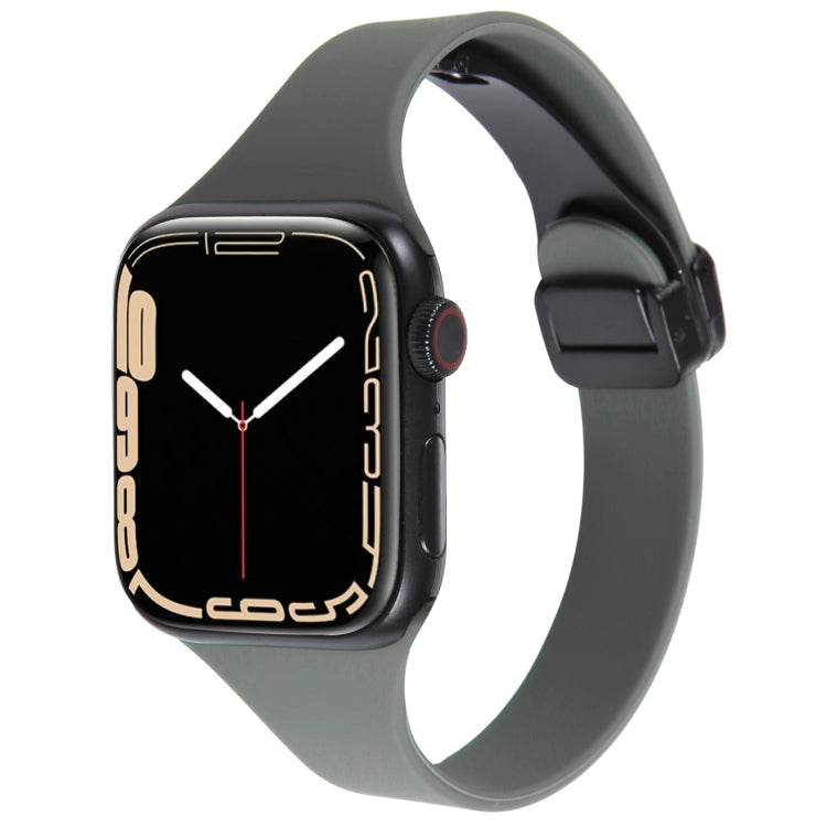 Magnetic Buckle Slim Silicone Watch Band, For Apple Watch Series 9 45mm