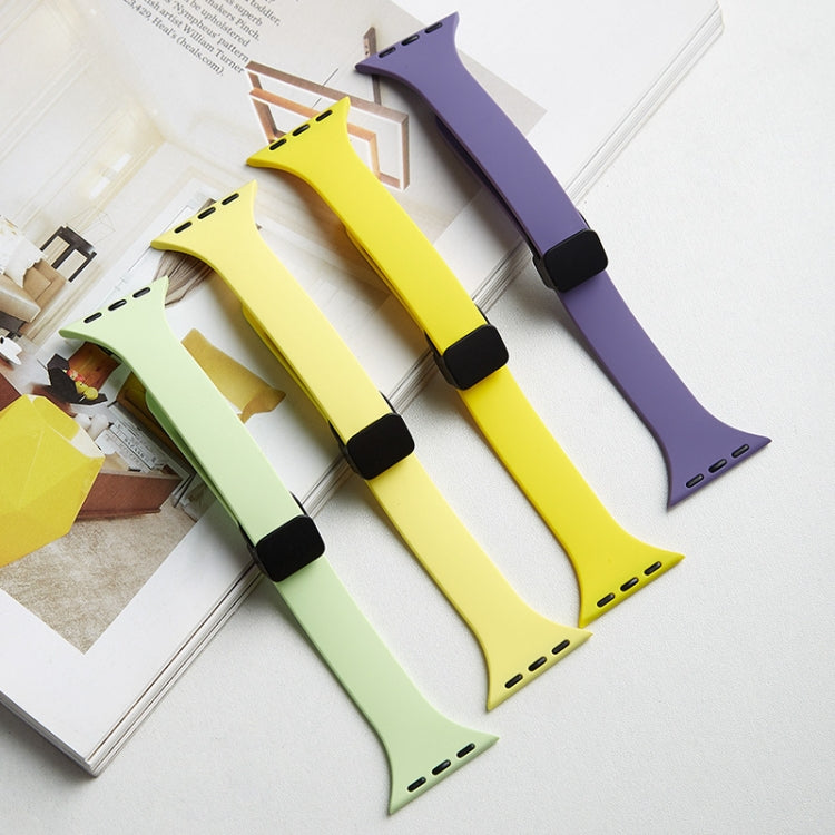 Magnetic Buckle Slim Silicone Watch Band, For Apple Watch Series 9 45mm