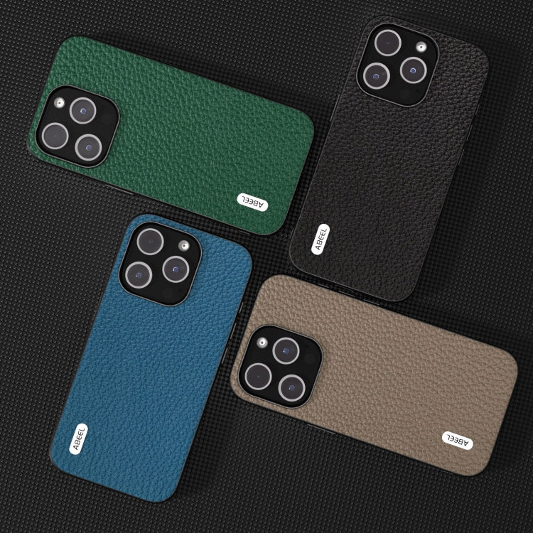 ABEEL Genuine Leather Litchi Texture Phone Case, For iPhone 15 Plus, For iPhone 15, For iPhone 14 Plus, For iPhone 14, For iPhone 14 Pro, For iPhone 14 Pro Max
