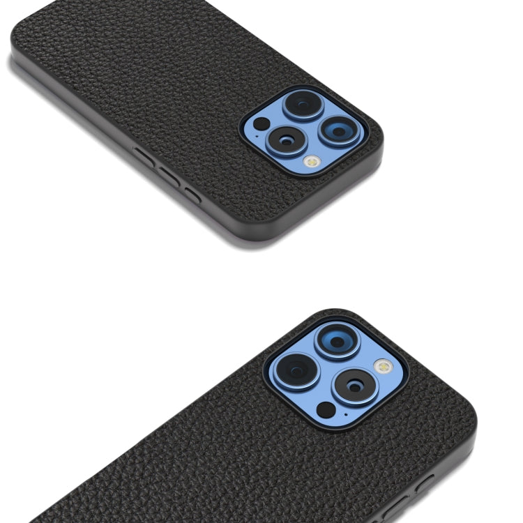ABEEL Genuine Leather Litchi Texture Phone Case, For iPhone 16 Pro Max, For iPhone 16 Pro, For iPhone 16 Plus, For iPhone 16, For iPhone 15 Pro Max, For iPhone 15 Pro