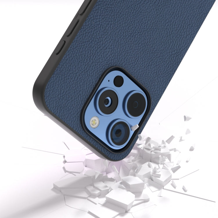 ABEEL Genuine Leather + PC Litchi Texture Phone Case, For iPhone 16 Pro Max, For iPhone 16 Pro, For iPhone 16 Plus, For iPhone 16, For iPhone 15 Pro Max, For iPhone 15 Pro