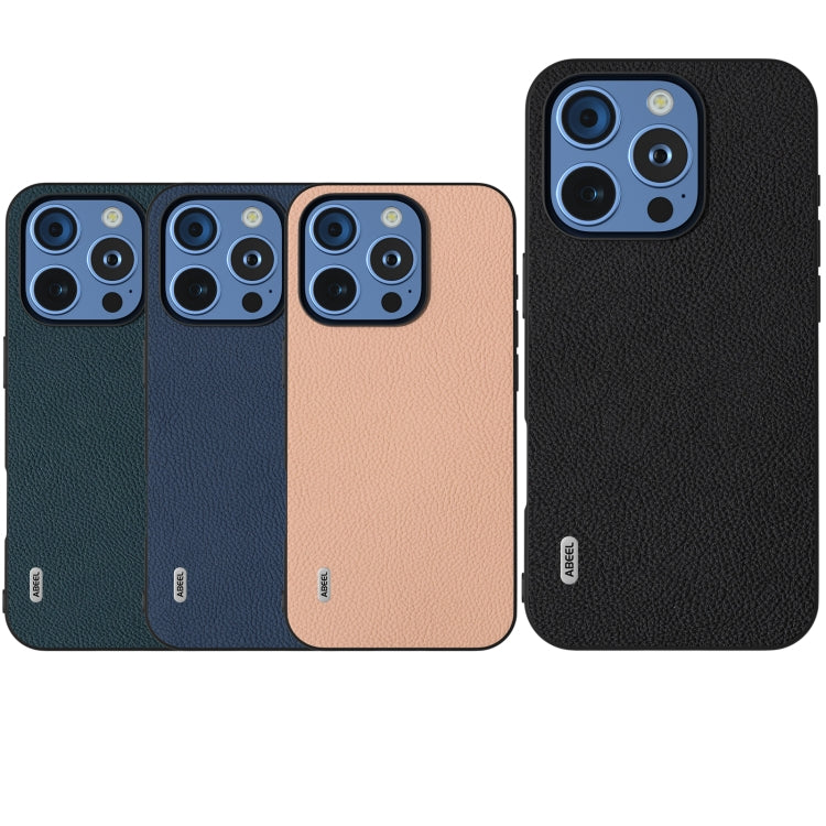 ABEEL Genuine Leather + PC Litchi Texture Phone Case, For iPhone 16 Pro Max, For iPhone 16 Pro, For iPhone 16 Plus, For iPhone 16, For iPhone 15 Pro Max, For iPhone 15 Pro
