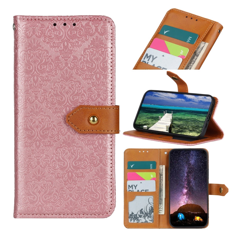 European Floral Embossed Leather Phone Case, For iPhone 16 Pro Max, For iPhone 16 Pro, For iPhone 16 Plus, For iPhone 16, iPhone 16e, For iPhone 15 Pro Max, For iPhone 15 Pro, For iPhone 15 Plus