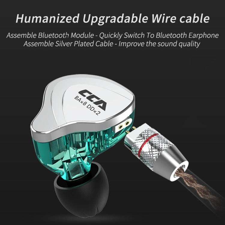 CCA CCA-C10 3.5mm Gold Plated Plug Ten Unit Hybrid Wire-controlled In-ear Earphone, without Mic