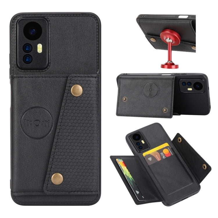 Double Buckle Card Slots Magnetic Phone Case