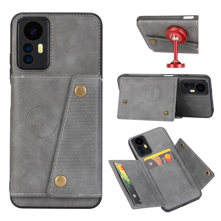 Double Buckle Card Slots Magnetic Phone Case