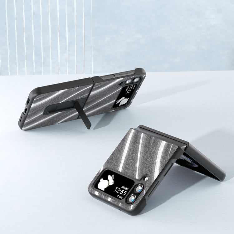 Galactic Pattern Protective Phone Case with Holder, For Samsung Galaxy Z Flip4, For Samsung Galaxy Z Flip3 5G