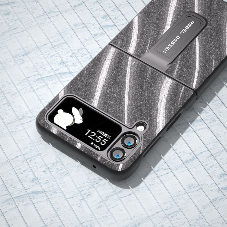 Galactic Pattern Protective Phone Case with Holder, For Samsung Galaxy Z Flip4, For Samsung Galaxy Z Flip3 5G