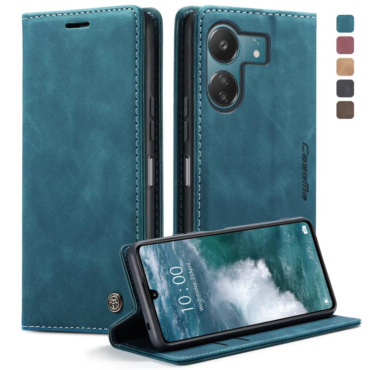 Étui multifonction en cuir à rabat horizontal CaseMe 013 pour Xiaomi Redmi Note 13 Pro 4G, Xiaomi Redmi Note 13 4G, Xiaomi Redmi 13C 4G Global / 13C 5G, Xiaomi Poco X6 Pro, Xiaomi Redmi K70E 5G, Xiaomi 14 Pro