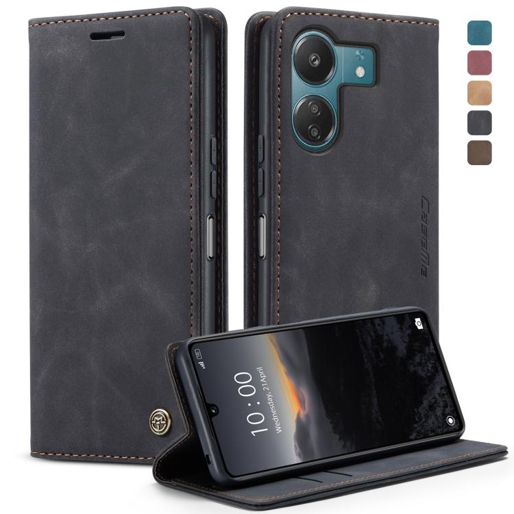 Étui multifonction en cuir à rabat horizontal CaseMe 013 pour Xiaomi Redmi Note 13 Pro 4G, Xiaomi Redmi Note 13 4G, Xiaomi Redmi 13C 4G Global / 13C 5G, Xiaomi Poco X6 Pro, Xiaomi Redmi K70E 5G, Xiaomi 14 Pro