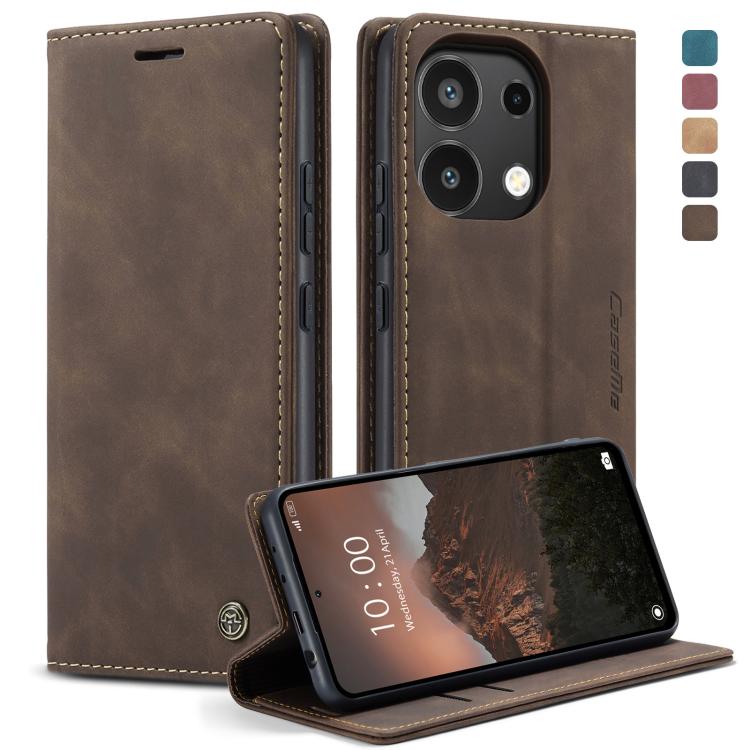 Étui multifonction en cuir à rabat horizontal CaseMe 013 pour Xiaomi Redmi Note 13 Pro 4G, Xiaomi Redmi Note 13 4G, Xiaomi Redmi 13C 4G Global / 13C 5G, Xiaomi Poco X6 Pro, Xiaomi Redmi K70E 5G, Xiaomi 14 Pro