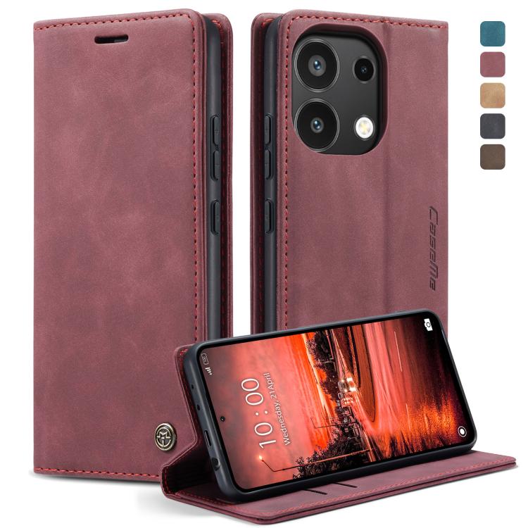 Étui multifonction en cuir à rabat horizontal CaseMe 013 pour Xiaomi Redmi Note 13 Pro 4G, Xiaomi Redmi Note 13 4G, Xiaomi Redmi 13C 4G Global / 13C 5G, Xiaomi Poco X6 Pro, Xiaomi Redmi K70E 5G, Xiaomi 14 Pro