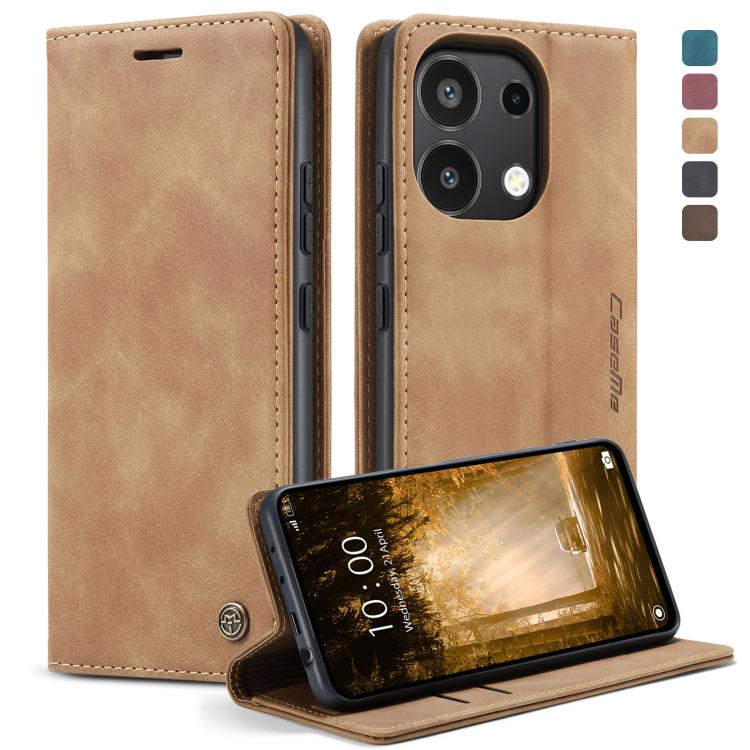Étui multifonction en cuir à rabat horizontal CaseMe 013 pour Xiaomi Redmi Note 13 Pro 4G, Xiaomi Redmi Note 13 4G, Xiaomi Redmi 13C 4G Global / 13C 5G, Xiaomi Poco X6 Pro, Xiaomi Redmi K70E 5G, Xiaomi 14 Pro