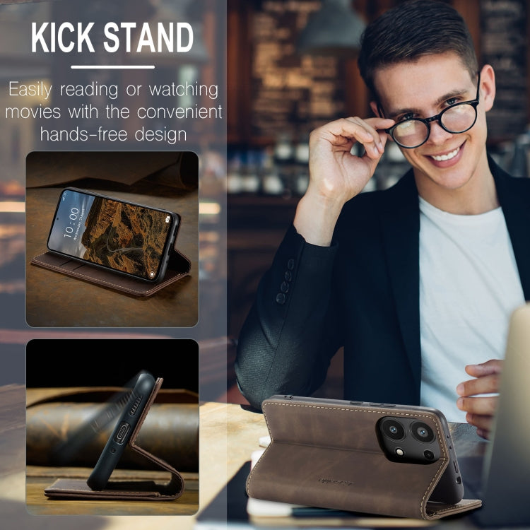 Étui multifonction en cuir à rabat horizontal CaseMe 013 pour Xiaomi Redmi Note 13 Pro 4G, Xiaomi Redmi Note 13 4G, Xiaomi Redmi 13C 4G Global / 13C 5G, Xiaomi Poco X6 Pro, Xiaomi Redmi K70E 5G, Xiaomi 14 Pro