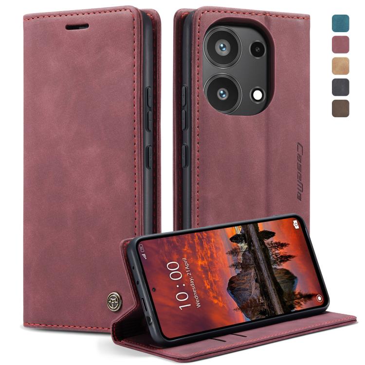 Étui multifonction en cuir à rabat horizontal CaseMe 013 pour Xiaomi Redmi Note 13 Pro 4G, Xiaomi Redmi Note 13 4G, Xiaomi Redmi 13C 4G Global / 13C 5G, Xiaomi Poco X6 Pro, Xiaomi Redmi K70E 5G, Xiaomi 14 Pro