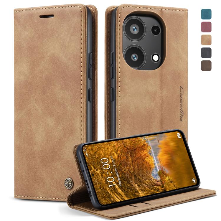 Étui multifonction en cuir à rabat horizontal CaseMe 013 pour Xiaomi Redmi Note 13 Pro 4G, Xiaomi Redmi Note 13 4G, Xiaomi Redmi 13C 4G Global / 13C 5G, Xiaomi Poco X6 Pro, Xiaomi Redmi K70E 5G, Xiaomi 14 Pro