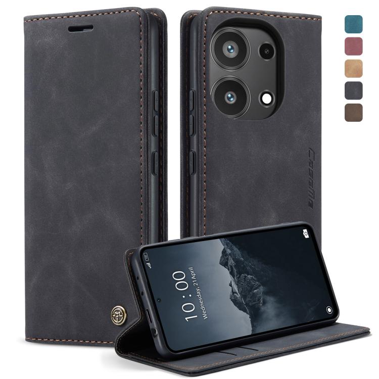 Étui multifonction en cuir à rabat horizontal CaseMe 013 pour Xiaomi Redmi Note 13 Pro 4G, Xiaomi Redmi Note 13 4G, Xiaomi Redmi 13C 4G Global / 13C 5G, Xiaomi Poco X6 Pro, Xiaomi Redmi K70E 5G, Xiaomi 14 Pro