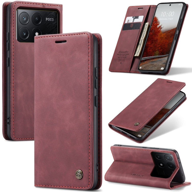 Étui multifonction en cuir à rabat horizontal CaseMe 013 pour Xiaomi Redmi Note 13 Pro 4G, Xiaomi Redmi Note 13 4G, Xiaomi Redmi 13C 4G Global / 13C 5G, Xiaomi Poco X6 Pro, Xiaomi Redmi K70E 5G, Xiaomi 14 Pro
