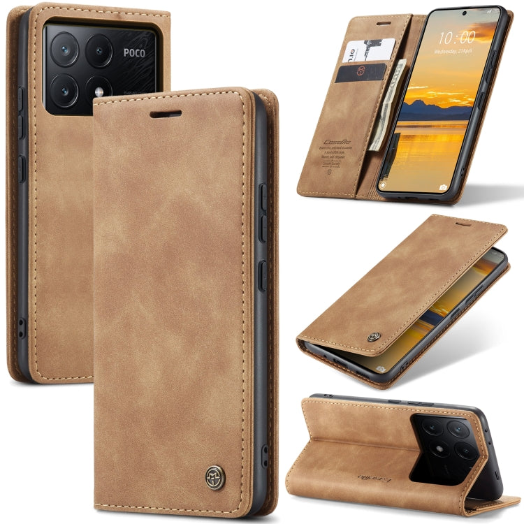 Étui multifonction en cuir à rabat horizontal CaseMe 013 pour Xiaomi Redmi Note 13 Pro 4G, Xiaomi Redmi Note 13 4G, Xiaomi Redmi 13C 4G Global / 13C 5G, Xiaomi Poco X6 Pro, Xiaomi Redmi K70E 5G, Xiaomi 14 Pro